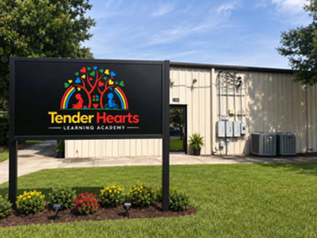 Tender Hearts Learning Academy exterior sign in Covington GA